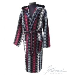 Bademantel für Teenager F203 weinrot