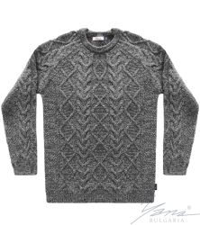 Women's crew neck sweater in grey