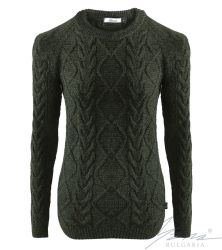 Dámsky sveter bije do tmy zelená