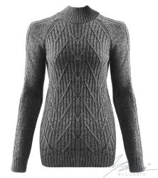 Dámsky sveter s francúzskym golierom sivá