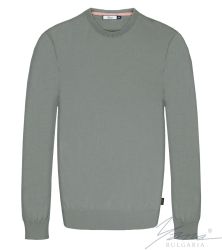 Herrenpullover, Rundausschnitt, lange Ärmel, grau