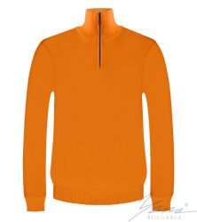 Herrenhemd mit Reißverschluss und hohem Kragen