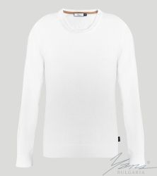 Damenpullover, Halssaum, wеis