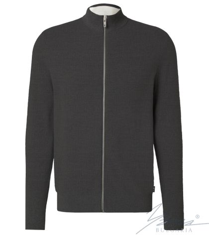 Pánsky tenký vlnený kardigan na zipssivá