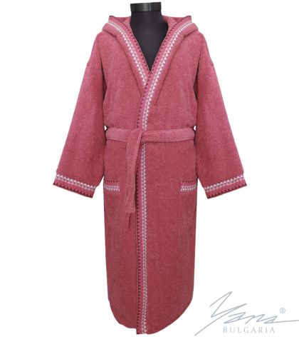 Dámsky župan Microcotton F296 tmavoružová