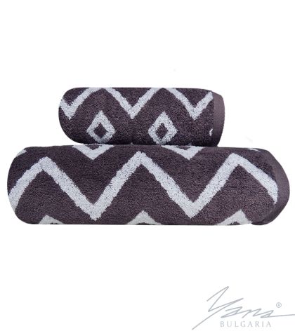 Towel ROMBUS dark grey/white