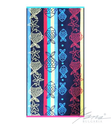 Beach towel T 029 blue