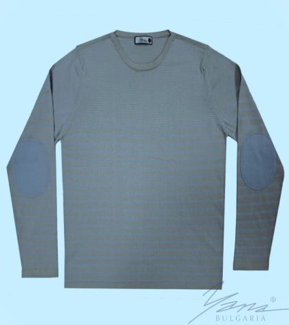 Men's two-tone round neck sweater color 208