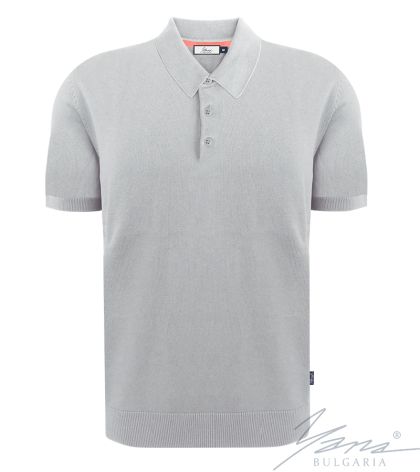 Herrenpoloshirt, kurze Ärmel, grau