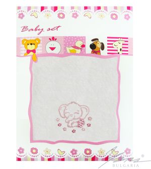 Detská súprava Microcotton s výšivkou v krabičkebiely