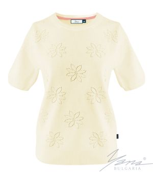 Dámsky sveter bije ecru