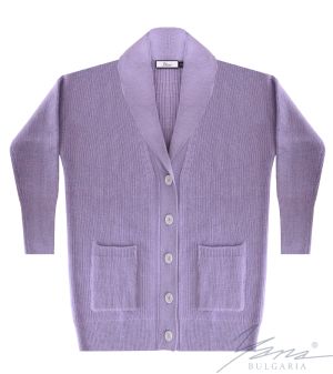 Dámsky sveter s vysokým polo golierom fioalova