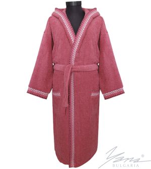 Dámsky župan Microcotton F296 tmavoružová