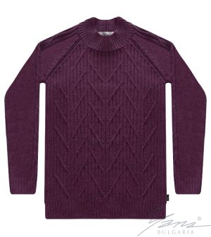 Women's sweater with french collar in bordo