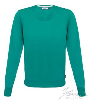 Men's wool round neck sweater in dark blue