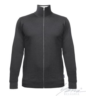 Pánsky tenký vlnený kardigan na zipssivá