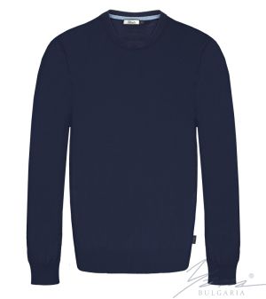 Pánsky sveter s okrúhlym výstrihom, dlhý rukáv, tmsyna