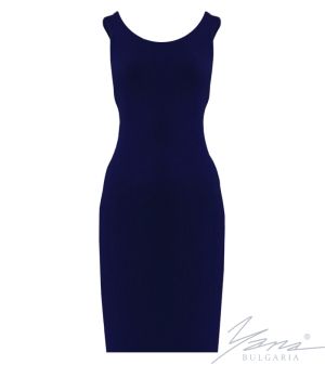 Dámske šaty z elastického úpletu, tmavéModrá